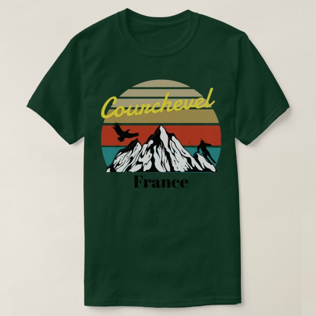 T-shirt Courchevel ski Savoie France (Design devant)