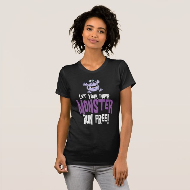 T-shirt Coure libre monstre (Devant entier)