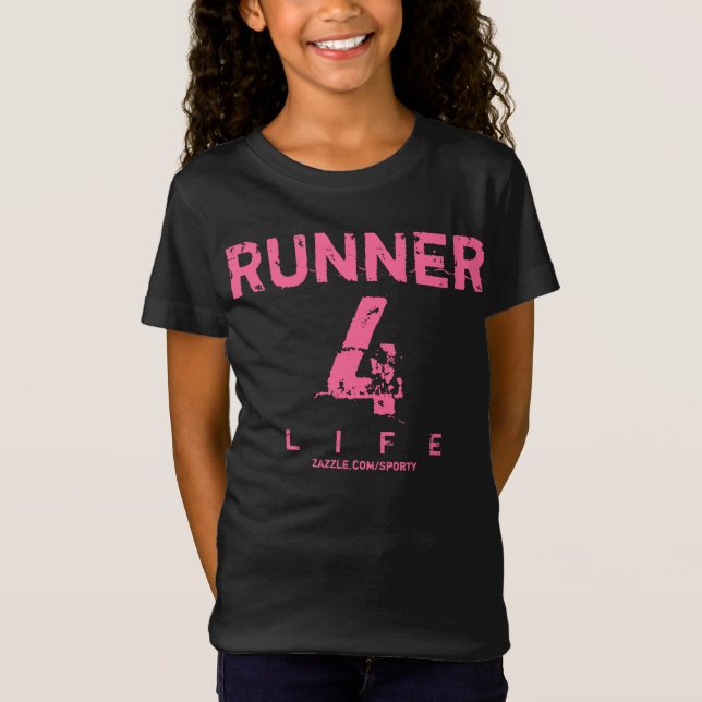 T-Shirt Coureur 4 Vie - Rose (Devant)
