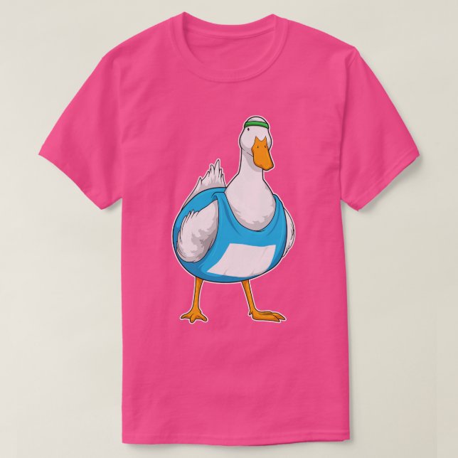 T-shirt Coureur de canard faisant du sport (Design devant)