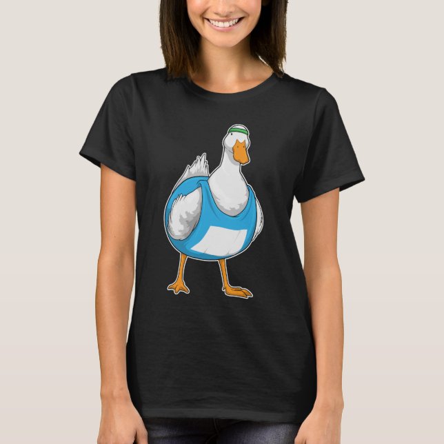 T-shirt Coureur de canard faisant du sport (Devant)