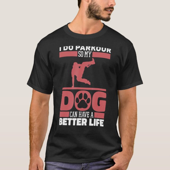 T-shirt Coureur de chiens de course libre - Parkour de Tra (Devant)