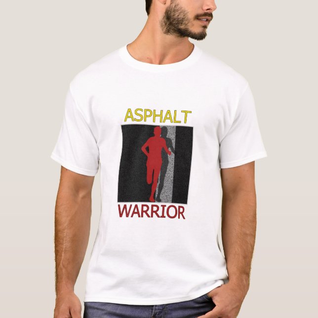 T-shirt Coureur de guerrier d'asphalte d'homme (Devant)