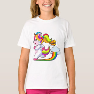 T-shirt Coureur de licorne faisant du sport