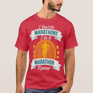T-shirt Coureur de marathon étapes Coureur gagnant de cour