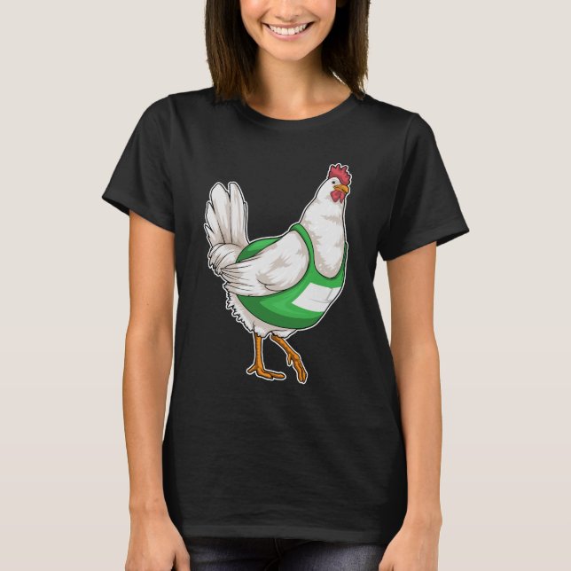 T-shirt Coureur de poulets faisant du sport (Devant)