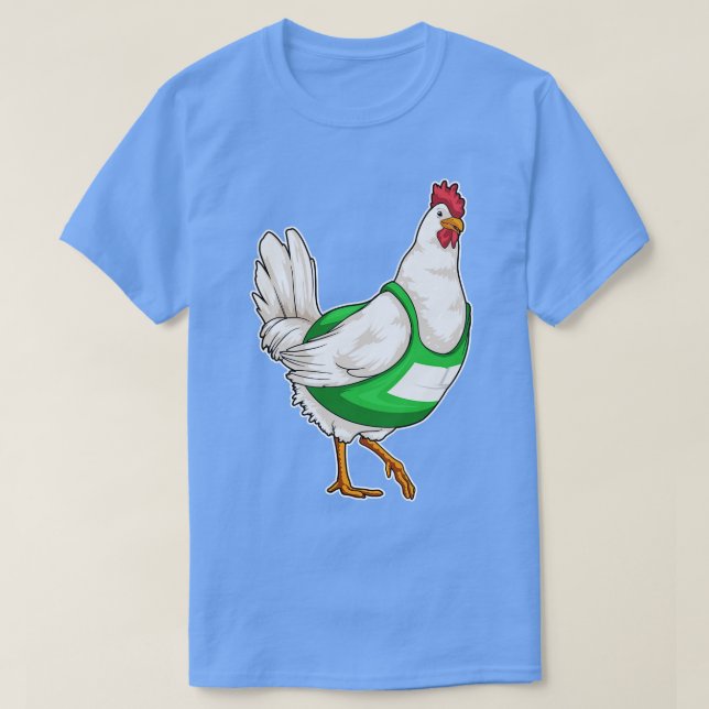 T-shirt Coureur de poulets faisant du sport (Design devant)