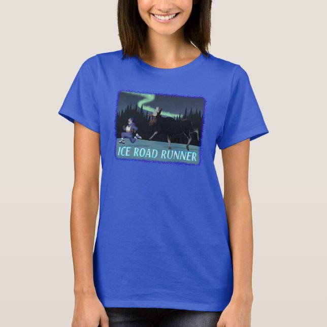 T-shirt Coureur de route sur glace (Devant)