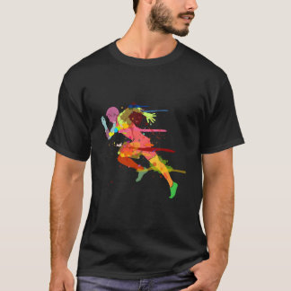 T-shirt Coureur de sprint sur piste d'athlétisme faisant u