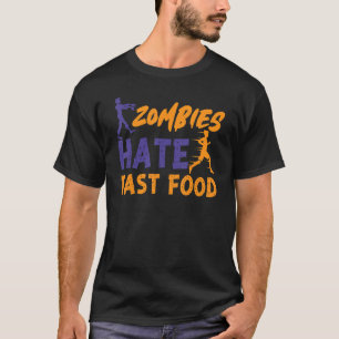 T-shirt Coureur demi-marathon Zombie Zombies Hate F