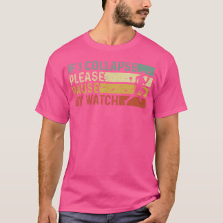 T-shirt Coureur drôle si je m'effondre veuillez mettre en