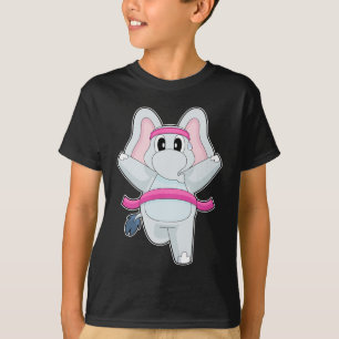 T-shirt Coureur éléphant en course sportive