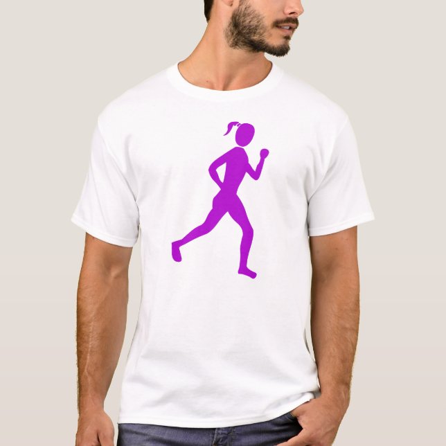 T-shirt Coureur (femelle) - Violet (Devant)