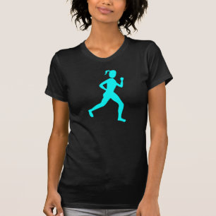 T-shirt Coureur (Femme) - Cyan