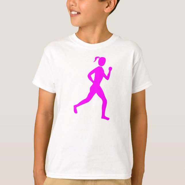 T-shirt Coureur (Femme) - Magenta (Devant)