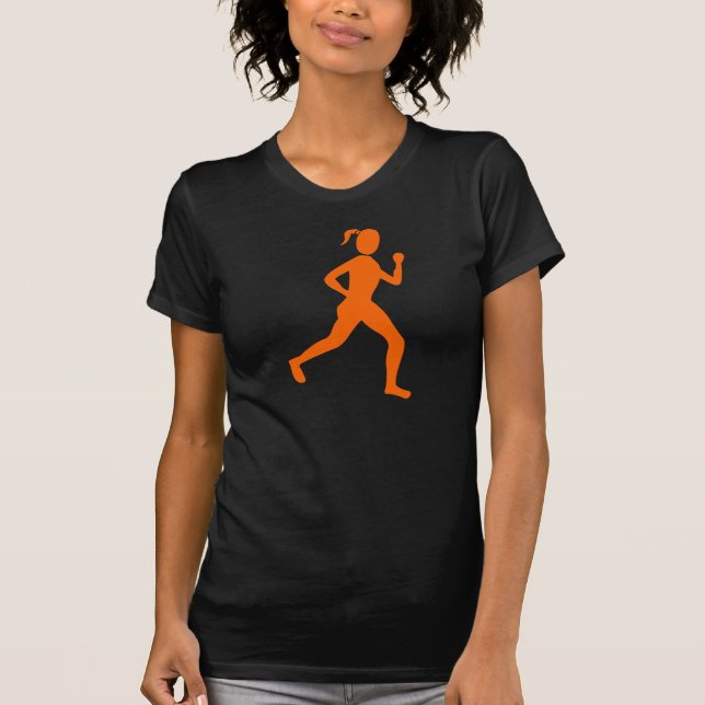 T-shirt Coureur (Femme) - Orange (Devant)