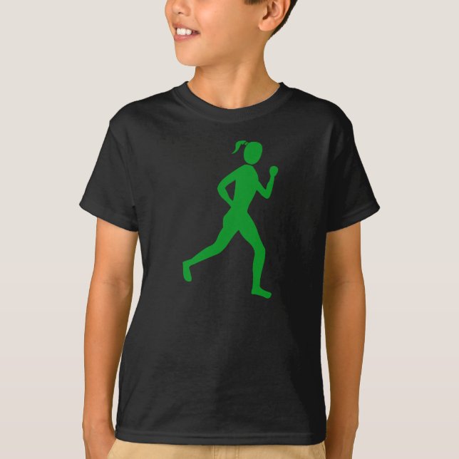 T-shirt Coureur (Femme) - Vert herbe (Devant)