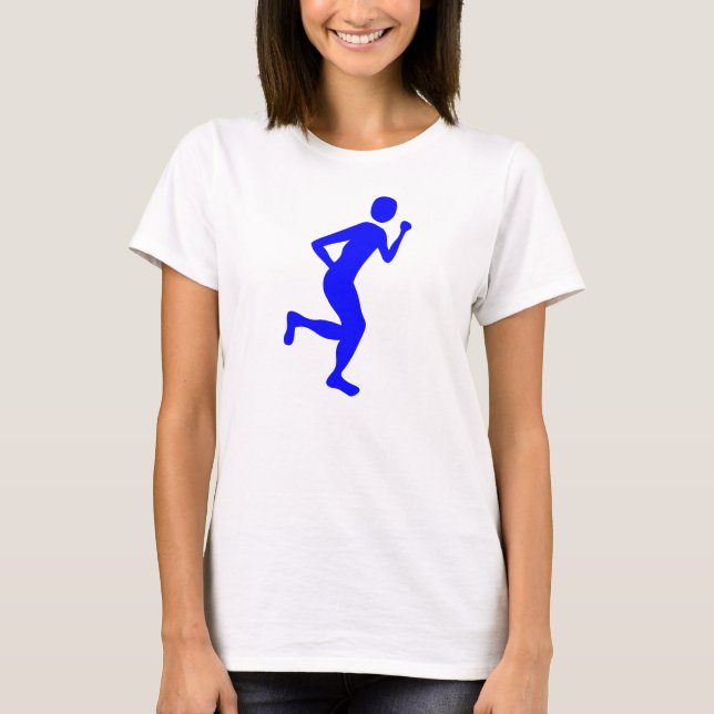 T-shirt Coureur (Homme) - Bleu (Devant)