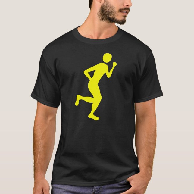 T-shirt Coureur (Homme) - Jaune (Devant)