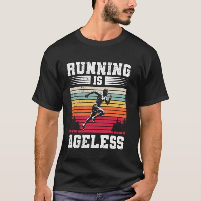 T-shirt Coureur LA COURSE EST SANS ÂGE Jogging Course drôl (Devant)