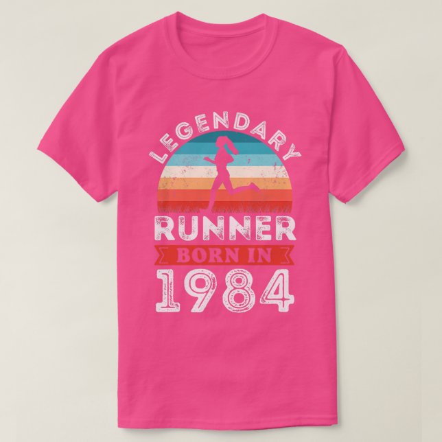 T-shirt Coureur légendaire né 1984 40e anniversaire Cadeau (Design devant)