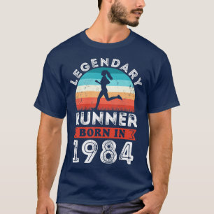 T-shirt Coureur légendaire né 1984 40e anniversaire Cadeau