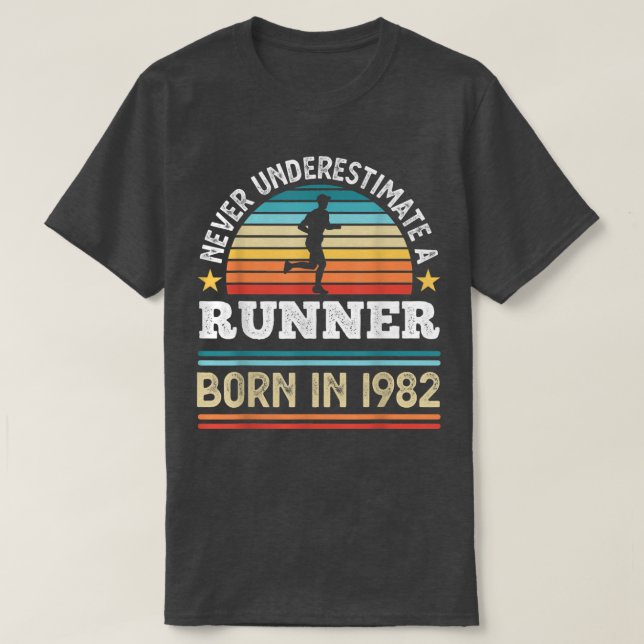 T-shirt Coureur né en 1982 40e anniversaire Coureur de cad (Design devant)
