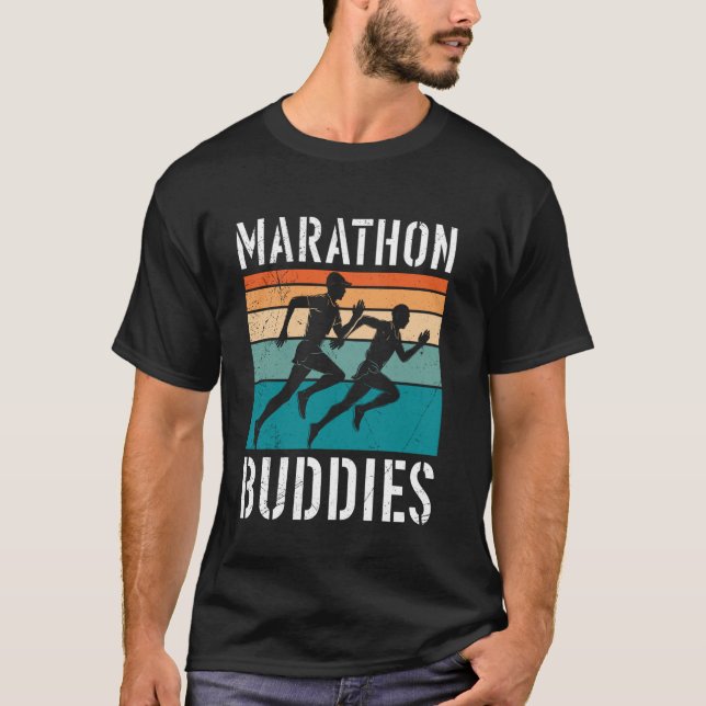 T-shirt Coureurs COPAINS DE MARATHON Course drôle de marat (Devant)