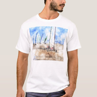 T-shirt Coureurs de Blokart sur la plage