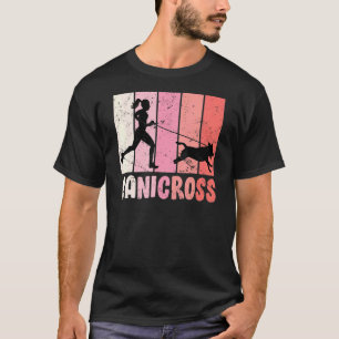 T-shirt Coureurs vintages de canicross de sport de chien