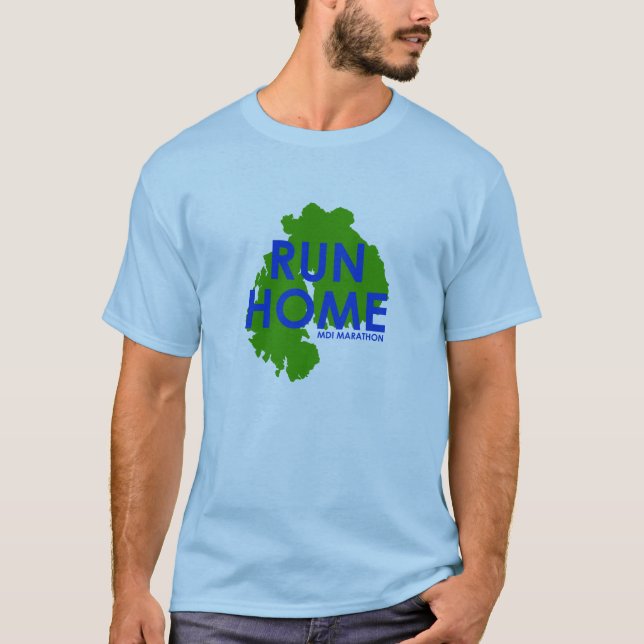 T-shirt Courez à la maison (Devant)