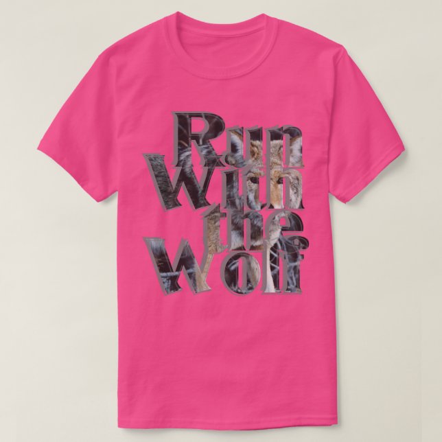 T-shirt Courez avec le loup (Design devant)