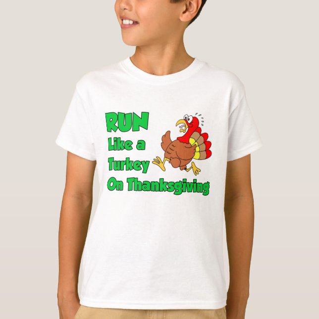 T-shirt Courez comme la Turquie le thanksgiving (Devant)