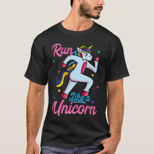 T-shirt Courez comme une Unicorn Track & Field Runner 5K M