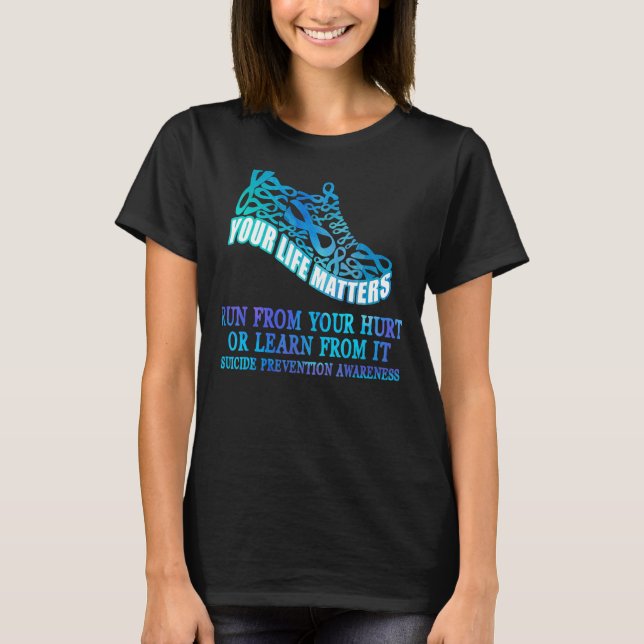 T-shirt Courez De Votre Blessure Ou Apprenez De Celle-Ci C (Devant)