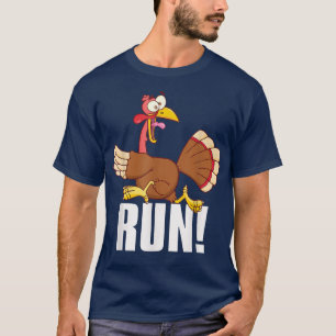 T-shirt Courez ! Drôle Thanksgiving Running 5k Race Turkey