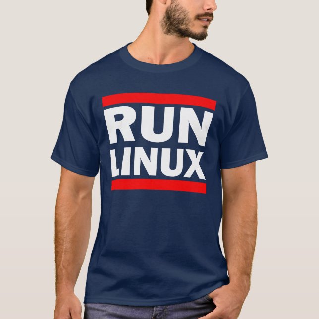 T-shirt Courez la chemise de Linux - ghorr (Devant)
