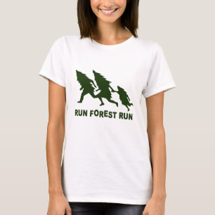 T-shirt courez la course de forêt