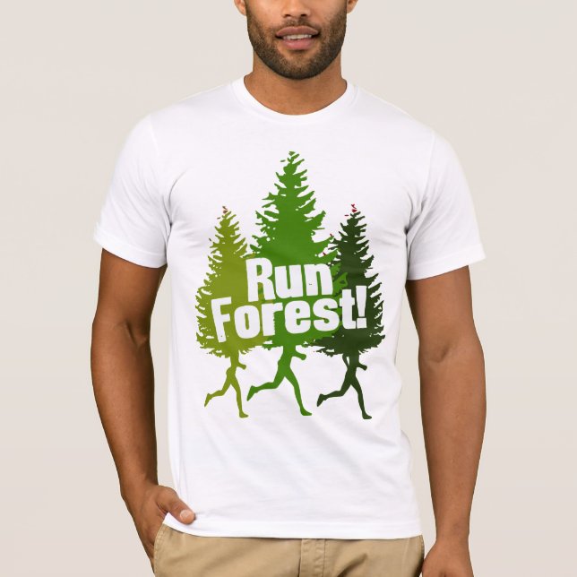 T-shirt Courez la forêt, protégez le jour de la terre (Devant)