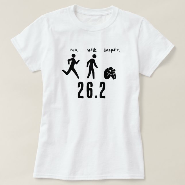 T-shirt Courez. Marche. Désespoir. (Design devant)