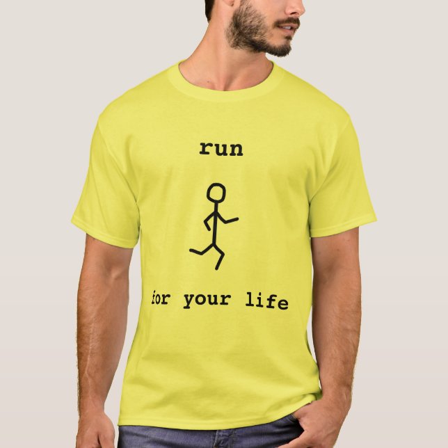 T-shirt courez pendant votre vie (Devant)