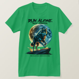 T-shirt Courez Seul. Règle pour toujours - Conception lége