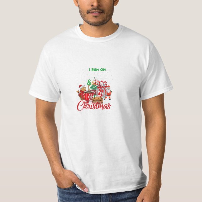 T-shirt Courez Sur Le Café Et Noël (Devant)