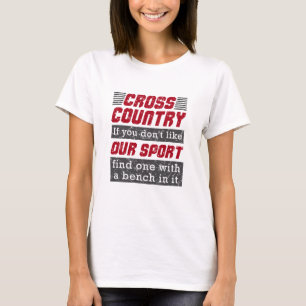 T-shirt Courir À Travers Le Pays Drôle Comme Notre Sport