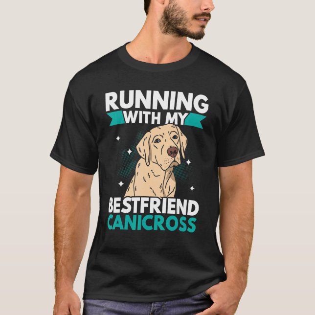 T-shirt Courir Avec Mon Bestami Canicross Dog Runner (Devant)
