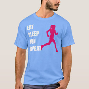 T-shirt Courir Chemise Manger Sleep Run Répéter Idée Cadea