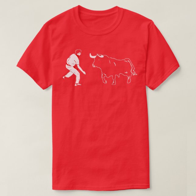 T-shirt Courir des taureaux Pampelune (Design devant)