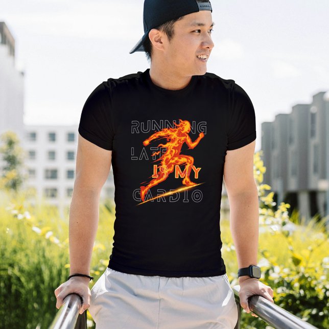 T-shirt Courir En Retard Est Mon Cardio Funny Fitness Cade (Créateur téléchargé)