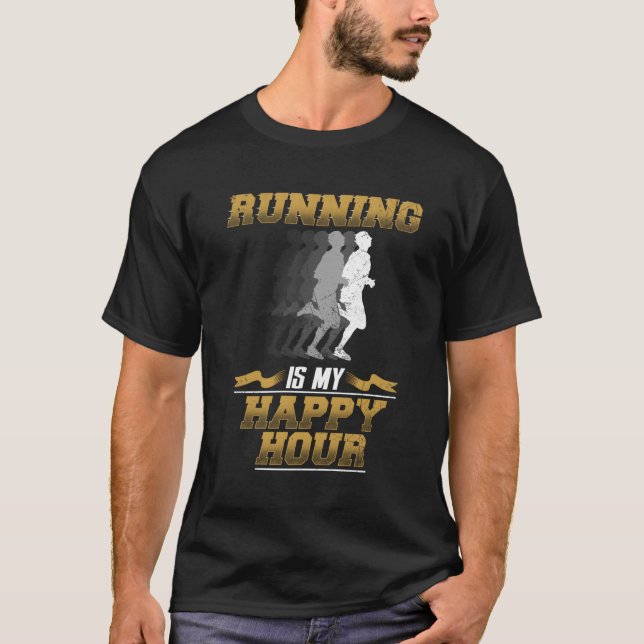 T-shirt Courir Est Mon Bon Coureur D'Heure (Devant)
