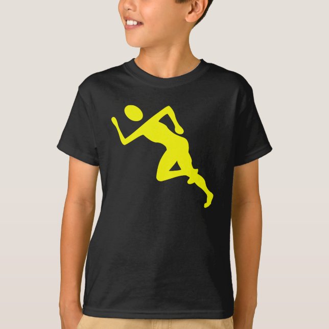 T-shirt Courir - Jaune (Devant)